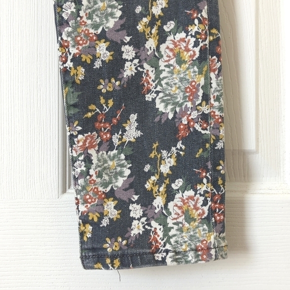 Lucky Brand Lolita Floral Low Rise Ankle Cropped Skinny Jeans Gray 00/24 - Picture 16 of 16